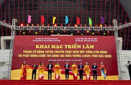 Khai mạc Triển lãm tranh cổ động tấm lớn và phát động Cuộc thi sáng tác Biểu trưng (logo) tỉnh Bắc Ninh