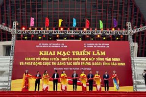 Khai mạc Triển lãm tranh cổ động tấm lớn và phát động Cuộc thi sáng tác Biểu trưng (logo) tỉnh Bắc Ninh