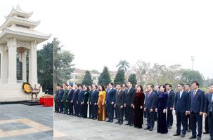 Lãnh đạo tỉnh dâng hương tưởng niệm các vị vua nhà Lý, Anh hùng liệt sĩ nhân dịp Tết Nguyên đán Bính Ngọ 2026