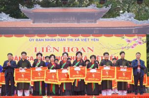 8 đơn vị đoạt giải A tại Liên hoan Dân ca quan họ thị xã Việt Yên