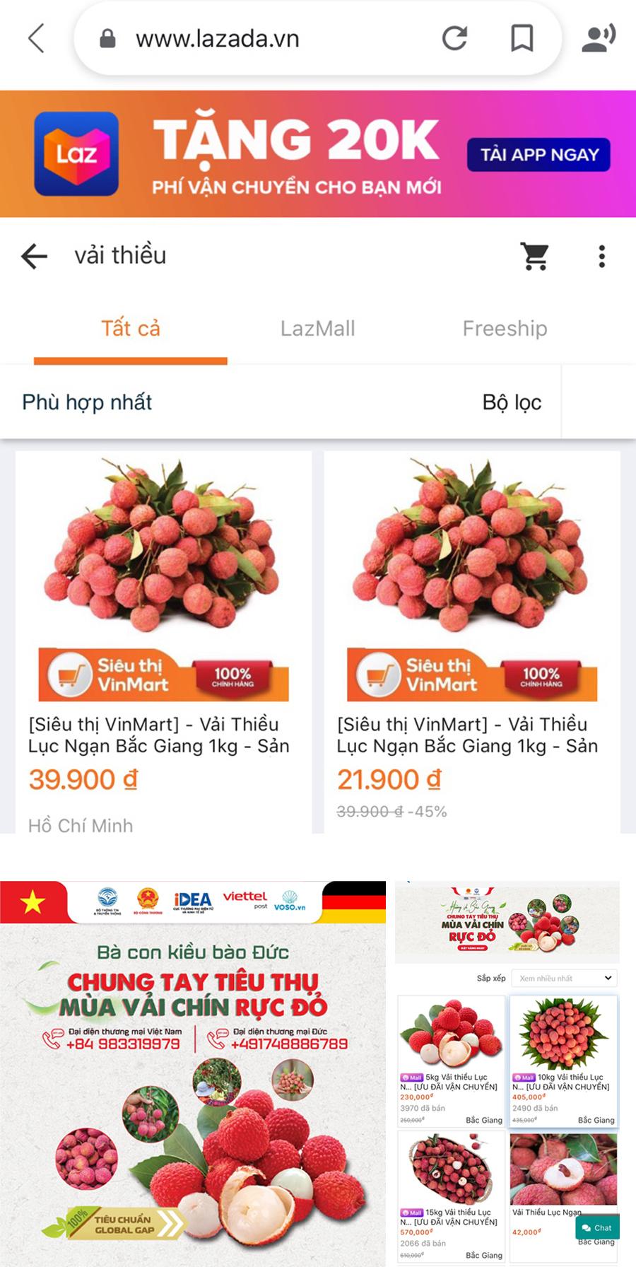 Vải thiều Bắc Giang, Covid - 19