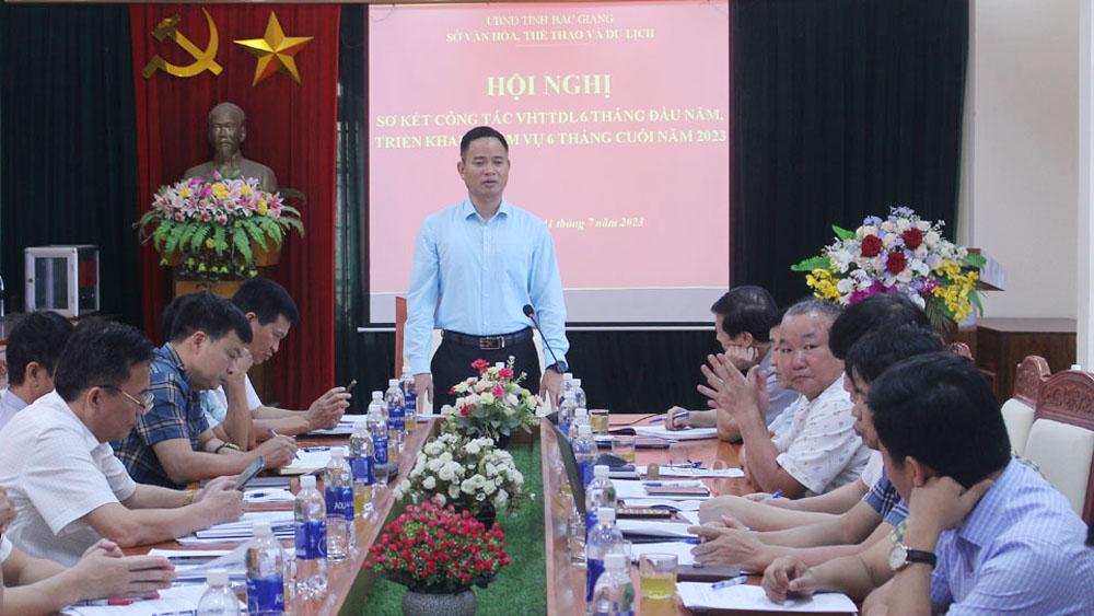 Sở Văn h&oacute;a, Thể thao v&agrave; Du lịch Bắc Giang, VHTTDL,  hội nghị sơ kết, 6 th&aacute;ng năm 2023, triển khai nhiệm vụ cuối năm, du lịch cộng đồng